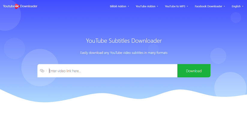 YouTube4KDownloader YouTube subtitle downloader