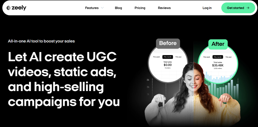 Zeely AI UGC video ads creator