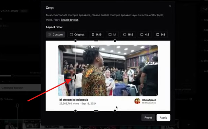 Zooming in B-roll in OpusClip
