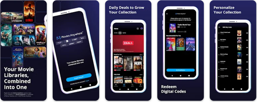Movies Anywhere mobile MP4 movie download app