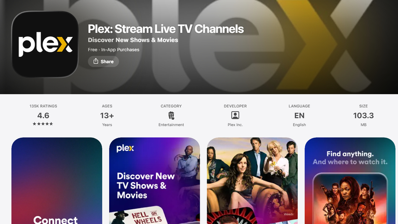 Plex mobile MP4 movie download app