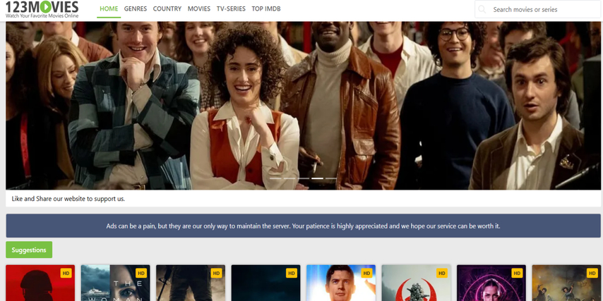 YesMovies alternative 123Movies