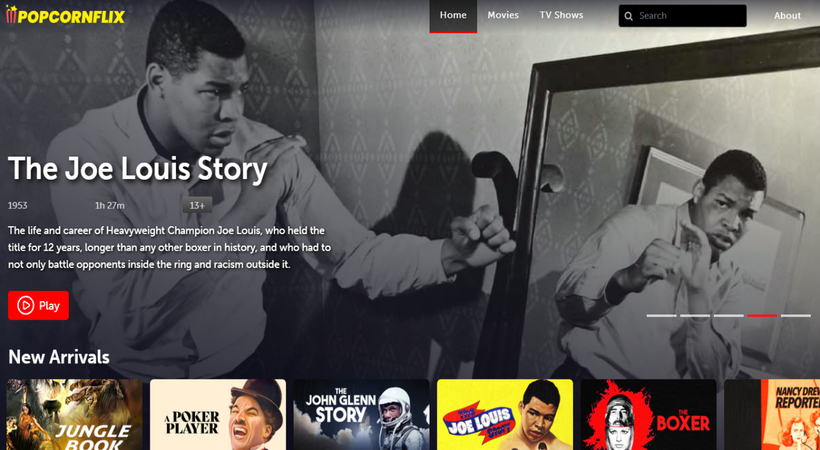 YesMovies alternative Popcornflix