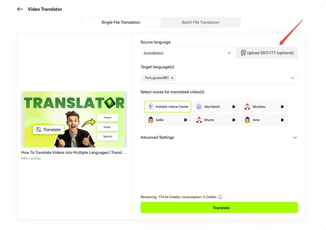 Subtitlecat Alternative - BlipCut Subtitle Translator