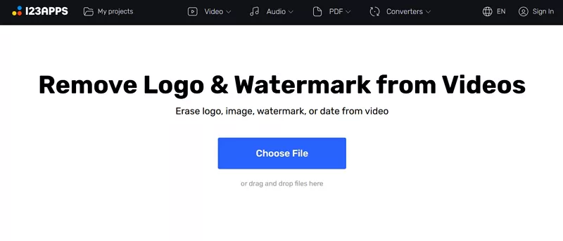 123apps video watermark remover