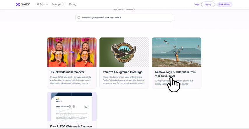 pixelbin video watermark remover online free