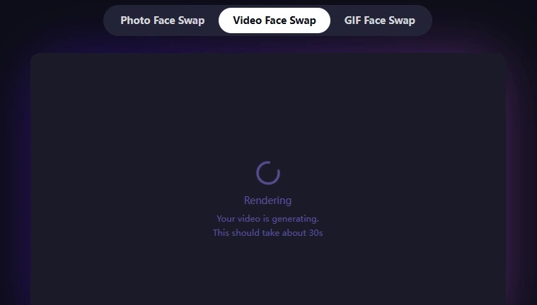 ai processes face swap automatically